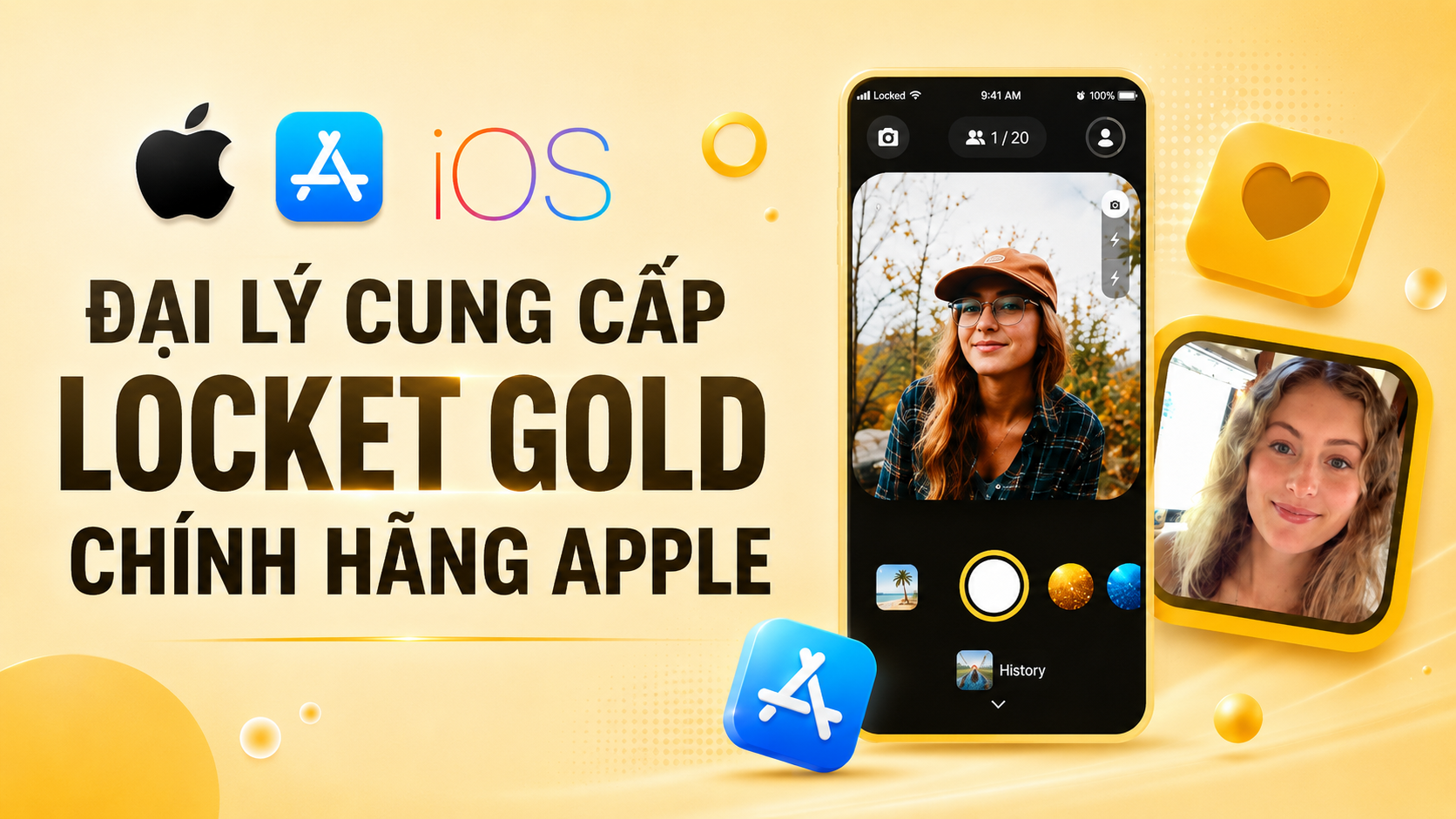 Đại lý cung cấp Locket Gold chính hãng Apple