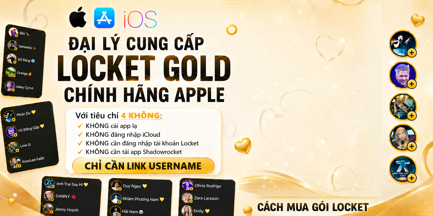 Đại lý cung cấp Locket Gold chính hãng Apple